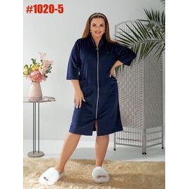 Халат жіночий 1020-5 navy р.50-64 "ZLATA" недорого оптом від прямого постачальника