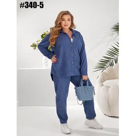 Костюм жіночий 340-5 blue р.50-60 "ZLATA" недорого оптом від прямого постачальника