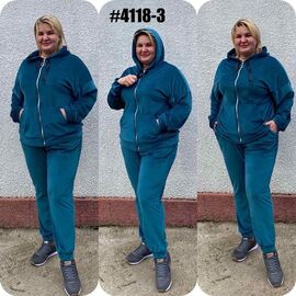Костюм спортивний жіночий теплий 4118-3 green р.54-60 "ZLATA" недорого оптом від прямого постачальника