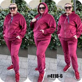 Костюм спортивний жіночий теплий 4118-6 wine р.54-60 "ZLATA" недорого оптом від прямого постачальника