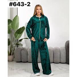 Костюм спортивний жіночий теплий 643-2 green р.42-52 "ZLATA" недорого оптом від прямого постачальника