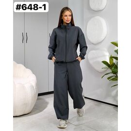Костюм спортивний жіночий теплий 648-1 grey р.42-52 "ZLATA" недорого оптом від прямого постачальника