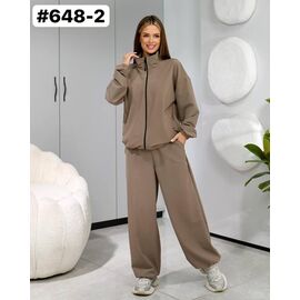 Костюм спортивний жіночий теплий 648-2 beige р.42-52 "ZLATA" недорого оптом від прямого постачальника