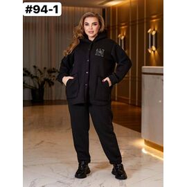 Костюм жіночий теплий 94-1 black р.50-60 "ZLATA" недорого оптом від прямого постачальника