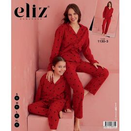 Піжама тепла жіноча 1130-3 red -old-1 р.S-XL "DONELLA" недорого оптом від прямого постачальника