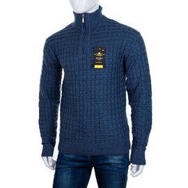 Фотография Свитер мужской 1525-8 blue р.L-2XL "STREET" недорого оптом от прямого поставщика