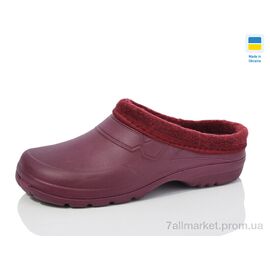 Калоші жіночі Весна/осінь Сабо паяс бордо (8 пар р.37-41) "Lot Shoes" недорого оптом від прямого постачальника