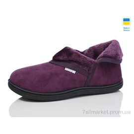Тапки жіночі для будинку Зима T04 фіолетовий (8 пар р.37-41) "Lot Shoes" недорого оптом від прямого постачальника