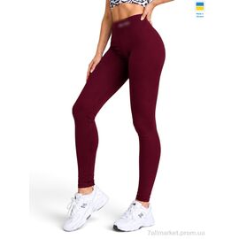Лосінси жіночі Зима 700MU бордовий (4 шт. р.сіткаS-XL) "Sport style" недорого оптом від прямого постачальника