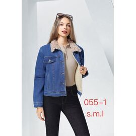 Куртка жіноча демісезонна 055-1 blue р.S-L "NewJeans" недорого оптом від прямого постачальника