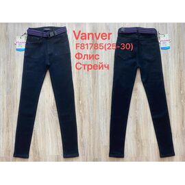 Джинси жіночі утеплені F81785 black р.25-30 "Vanver" недорого оптом від прямого постачальника