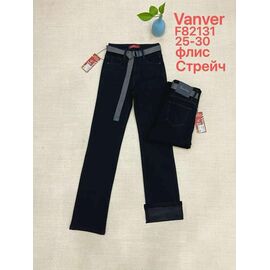 Джинси жіночі утеплені F82131 black р.25-30 "Vanver" недорого оптом від прямого постачальника
