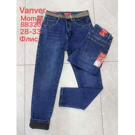 Джинси жіночі утеплені B8320 blue р.28-33 "Vanver" недорого оптом від прямого постачальника