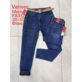 Джинси жіночі утеплені F8317 blue р.25-30 "Vanver" недорого оптом від прямого постачальника