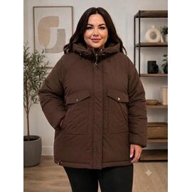 Куртка жіноча зимова 8803 brown р.52-60 "Seven Group" недорого оптом від прямого постачальника