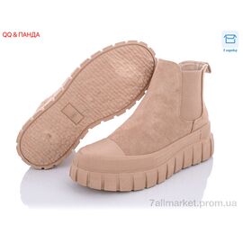 Черевики жіночі стильні Весна/осінь BK50 khaki (8 пар р.36-41) "QQ&Панда" недорого оптом від прямого постачальника