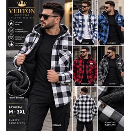 Фотография Рубашка мужская тёплая VR94 black р.M-3XL "Verton" недорого оптом от прямого поставщика