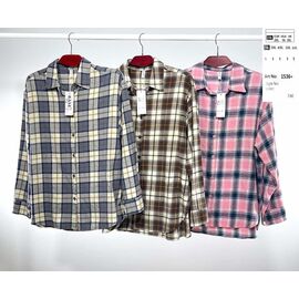 Сорочка тепла жіноча 1536 pink р.2XL-6XL "BASE" недорого оптом від прямого постачальника
