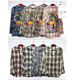 Сорочка жіноча 705-3 wine р.XL-5XL "BASE" недорого оптом від прямого постачальника