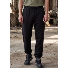 Штани спортивні чоловічі утеплені 1446 black р.S-3XL "Madoka" недорого оптом від прямого постачальника