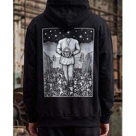 Фотография Худи мужской 1456 black р.S-3XL "Madoka" недорого оптом от прямого поставщика