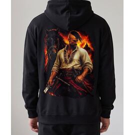 Фотография Худи мужской 1458 black р.S-3XL "Madoka" недорого оптом от прямого поставщика