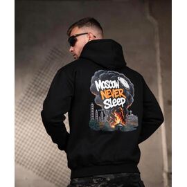 Фотография Худи мужской 1472 black р.S-3XL "Madoka" недорого оптом от прямого поставщика