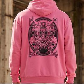 Фотография Худи мужской 1483 pink р.S-2XL "Madoka" недорого оптом от прямого поставщика