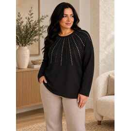 Светр жіночий 25510 black р.52-56 "Elena&Vika" недорого оптом від прямого постачальника
