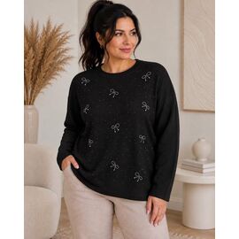 Светр жіночий 25512 black р.52-56 "Elena&Vika" недорого оптом від прямого постачальника