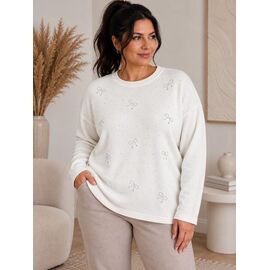 Светр жіночий 25512 white р.52-56 "Elena&Vika" недорого оптом від прямого постачальника