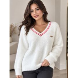 Светр жіночий 26402 white р.52-56 "Elena&Vika" недорого оптом від прямого постачальника
