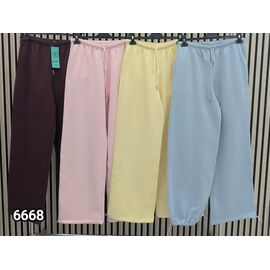 Фотография Штаны спортивные женские тёплые 6668 yellow р.44-50 "LOOK" недорого оптом от прямого поставщика
