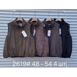 Жилетка жіноча 2619 chocolate р.48-54 "Shoptime" недорого оптом від прямого постачальника