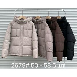 Куртка жіноча демісезонна 2679 black р.50-58 "Shoptime" недорого оптом від прямого постачальника