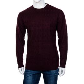 Фотография Свитер мужской M1024 wine р.M-2XL "STREET" недорого оптом от прямого поставщика