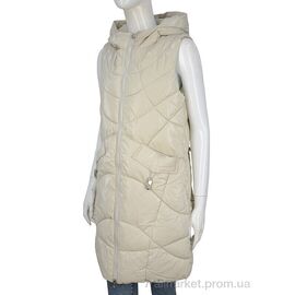 Жилетка жіноча Весна/осінь 2270 beige (4 шт. р.сіткаM-2XL) "Obuvok" недорого оптом від прямого постачальника