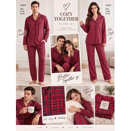 Піжама тепла жіноча 705865 red р.52-60 "Fili Wear" недорого оптом від прямого постачальника