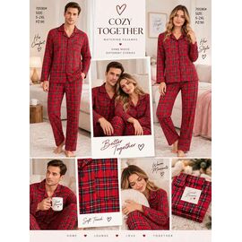 Піжама тепла жіноча 70590 red р.52-60 "Fili Wear" недорого оптом від прямого постачальника