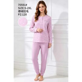 Піжама тепла жіноча 70591 pink р.52-60 "Fili Wear" недорого оптом від прямого постачальника