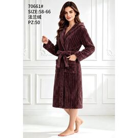 Халат жіночий теплий 70661 brown р.58-66 "Fili Wear" недорого оптом від прямого постачальника