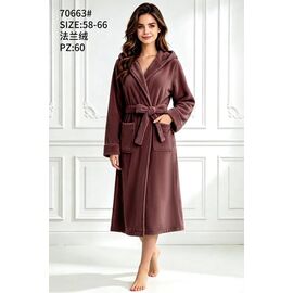 Халат жіночий теплий 70663 brown р.58-66 "Fili Wear" недорого оптом від прямого постачальника