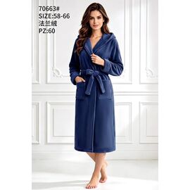Халат жіночий теплий 70663 navy р.58-66 "Fili Wear" недорого оптом від прямого постачальника