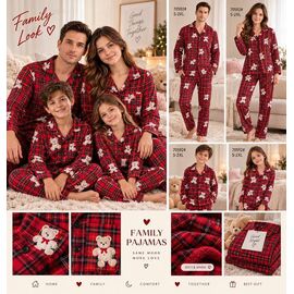 Піжама тепла жіноча 70692 red р.52-60 "Fili Wear" недорого оптом від прямого постачальника