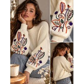 Светр жіночий 5605 beige р.42-48 "Kosta" недорого оптом від прямого постачальника