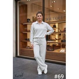 Костюм спортивний жіночий теплий 69 l.grey р.M-XL "Kosta" недорого оптом від прямого постачальника
