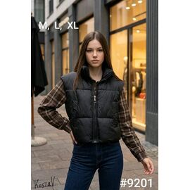 Жилетка жіноча 9201 black р.M-XL "Kosta" недорого оптом від прямого постачальника