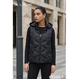 Жилетка жіноча 9202-1 black р.M-2XL "Kosta" недорого оптом від прямого постачальника