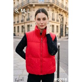 Жилетка жіноча 9218 red р.S-L "Kosta" недорого оптом від прямого постачальника