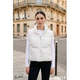 Жилетка жіноча 9218 white р.S-L "Kosta" недорого оптом від прямого постачальника